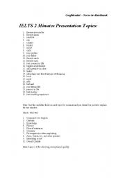 English Worksheet: Ielts Speaking