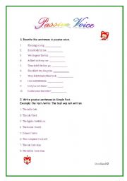 English worksheet: Passive voice