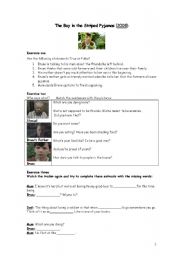 English Worksheet: The boy in the striped pyjamas