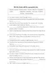 English Worksheet: Jobs