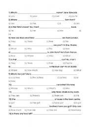 English Worksheet: placement test