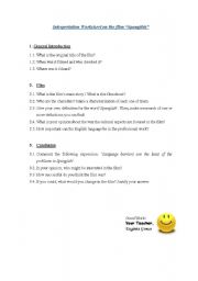 English Worksheet: Interpretation Worksheet on the film Spanglish