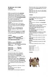 English Worksheet: Where`s the love?