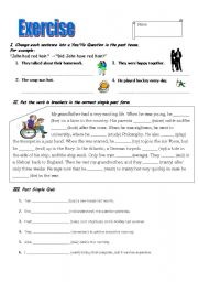 English Worksheet: Exercise