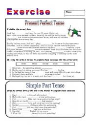 English Worksheet: Exercise