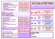 English Worksheet: Song activity