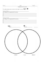 English worksheet: Compare and Contrast a book with a movie