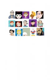 English Worksheet: Guess Who? / Bingo Describing People part 2