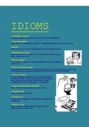 English worksheet: Idioms