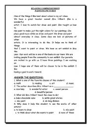 English Worksheet: Reading Coprehension