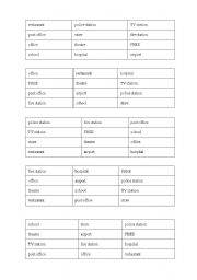 English worksheet: Bingo - city places