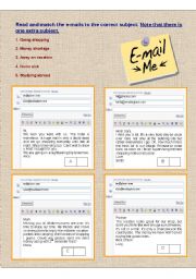 Reading:  e-mails to subjects matching