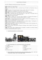 English Worksheet: A brief history of Ireland