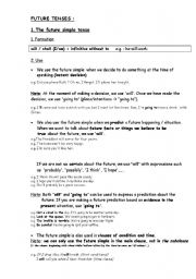 English worksheet: future tenses