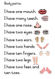 I have BODY PARTS