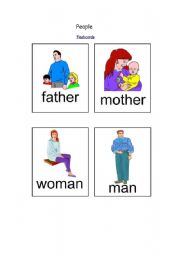 English Worksheet: family flashcards