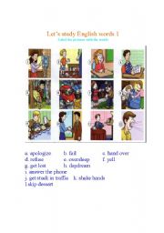 English worksheet: Lets study English words