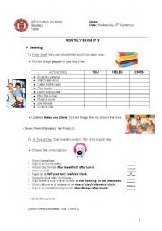 English worksheet: Present Simple- Routines