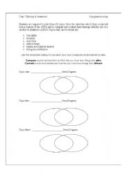 English Worksheet: comparative esay