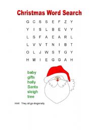 English Worksheet: Christmas word search (4 pages)