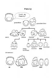 English Worksheet: FAMILY