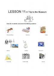 English worksheet: A Trip to the Museum