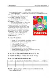 English Worksheet: Lucky Alice