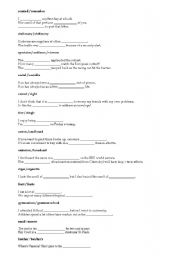 English Worksheet: Confusing words