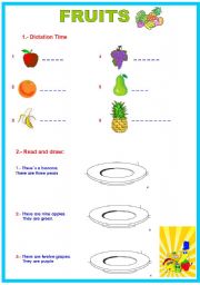 English Worksheet: Fruits worksheet