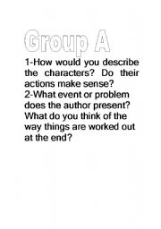 English worksheet: group work discussion