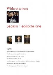 English worksheet: Without a trace season 1 espisode 1