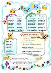 English Worksheet: HAVE GOT