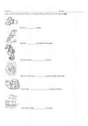 English worksheet: IS / ARE