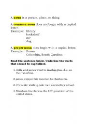 English worksheet: Nouns Practice