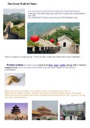 English worksheet: China facts