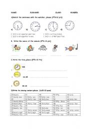 English worksheet: A Quiz -1-