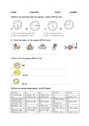 English Worksheet: A Quiz -1-