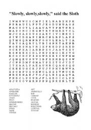 English worksheet: word search 