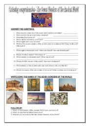 English Worksheet: Seven Wonders of the World