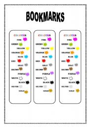 BOOKMARKS- COLOURS