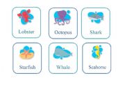 English worksheet: Flash card: sea animals