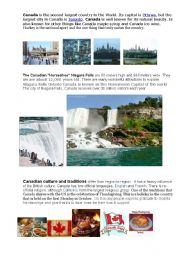 English Worksheet: Canada Facts