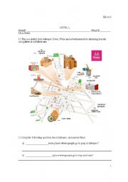 English worksheet: Town Places