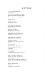 English Worksheet: Shopping