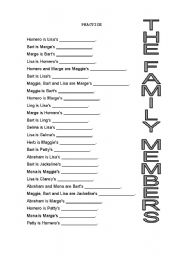 English worksheet: Family members