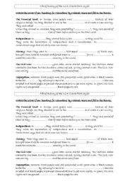 English Worksheet: A brief history of the USA, South Park style