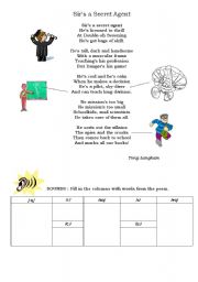 English worksheet: sirs a secret agent poem