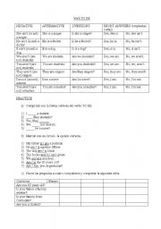 English worksheet: jobs and verb to be