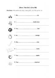 English worksheet: TO HAVE GOT