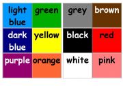 English worksheet: colours